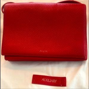 Aritzia Auxiliary Red Leather Crossbody Calisch
